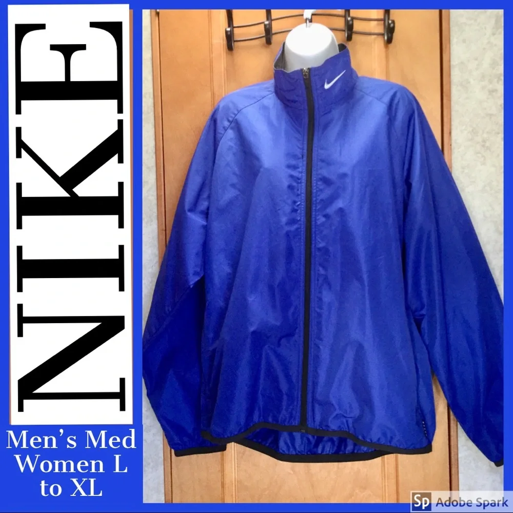 💙 Nike 💙 UniSeX Jacket Windbreaker Beautiful Royal Blue 💙 Lightweight